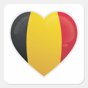 Sticker Carré Icône d'amour Belgique