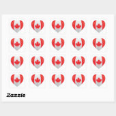 Sticker Carré Icône d'amour Canada (Feuille)
