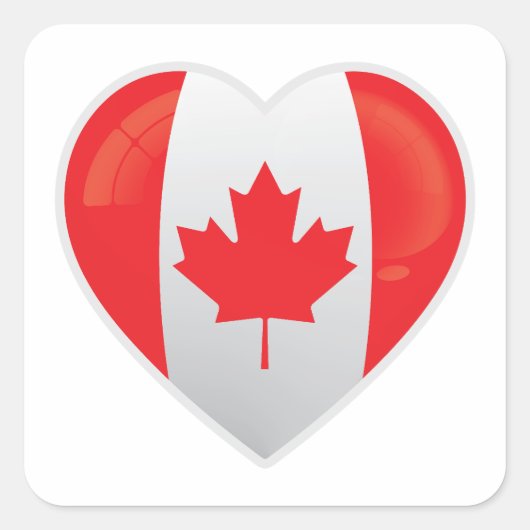 Sticker Carré Icône d'amour Canada (Devant)