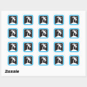 Sticker Carré Icône de palmier (Feuille)