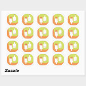 Sticker Carré Icône de prise USB (Feuille)