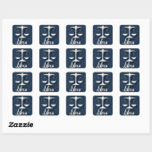 Sticker Carré Icône de signe ziodiaque Libra avec échelles équil (Feuille)