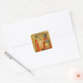 Sticker Carré Icone Saint Christopher avec soldat (Enveloppe)