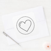 Sticker Carré Iconic Minimal Heart (Enveloppe)