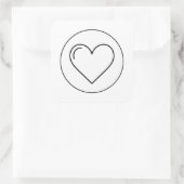 Sticker Carré Iconic Minimal Heart (Sac)