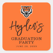 Sticker Carré Idaho State University Bengals Spirit Design (Devant)