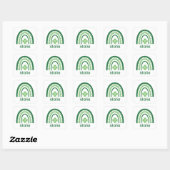 Sticker Carré idalia Nom Clover Boho Rainbow (Feuille)