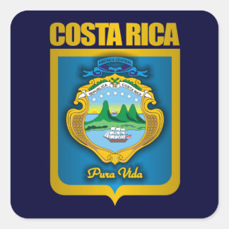 Sticker Carré Idées Cadeaux "Costa Rica Gold"