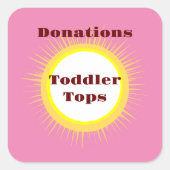 Sticker Carré Idées de stockage d'entreprise à la mode (Devant)