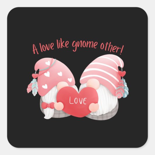 Sticker Carré Idées Saint-Valentin 2024 Mignonnes (Devant)