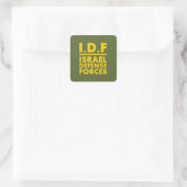 Sticker Carré IDF Israel Defence Forces2 - ENG - PLEIN (Sac)