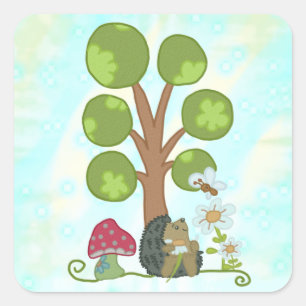 Sticker Carré Igel sous l'arbre
