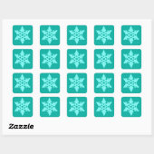 Sticker Carré Ikat Snowflake (Feuille)