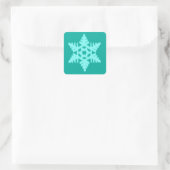 Sticker Carré Ikat Snowflake (Sac)