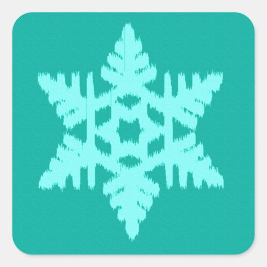 Sticker Carré Ikat Snowflake (Devant)