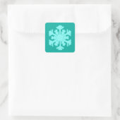 Sticker Carré Ikat Snowflake (Sac)