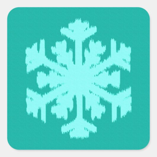 Sticker Carré Ikat Snowflake (Devant)