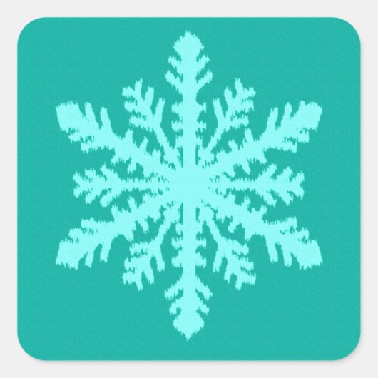 Sticker Carré Ikat Snowflake (Devant)