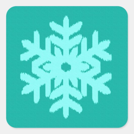 Sticker Carré Ikat Snowflake (Devant)