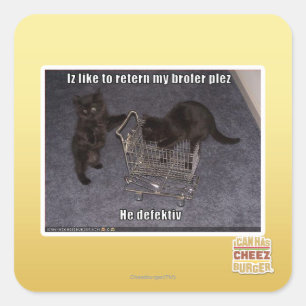 Sticker Carré Il a fait défaut