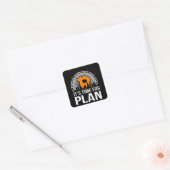 Sticker Carré Il est temps pour Plan Bitcoin (Enveloppe)