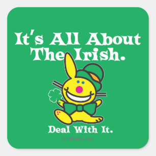 Sticker Carré Il est tout au sujet de l'irlandais (le vert)