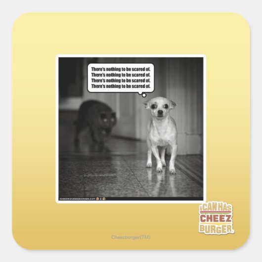 Sticker Carré Il n'y a rien à craindre (Devant)