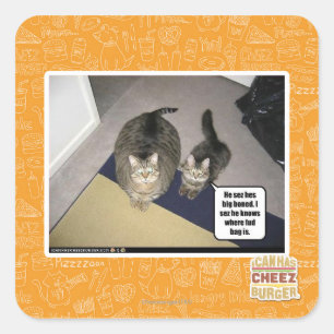 Sticker Carré Il se fait chier.