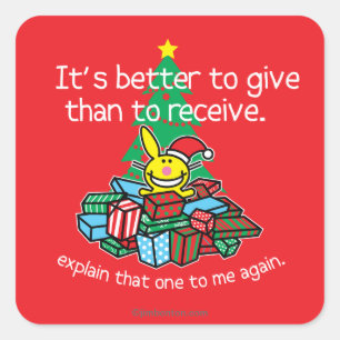 Sticker Carré Il vaut mieux donner