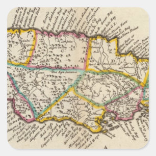 Sticker Carré Île de la Jamaïque