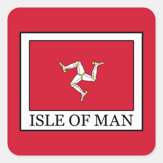 Sticker Carré Île de Man (Devant)