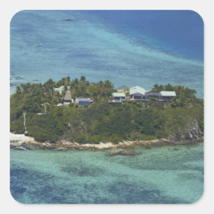 Sticker Carré Île de Wadigi, îles Mamanuca, Fidji