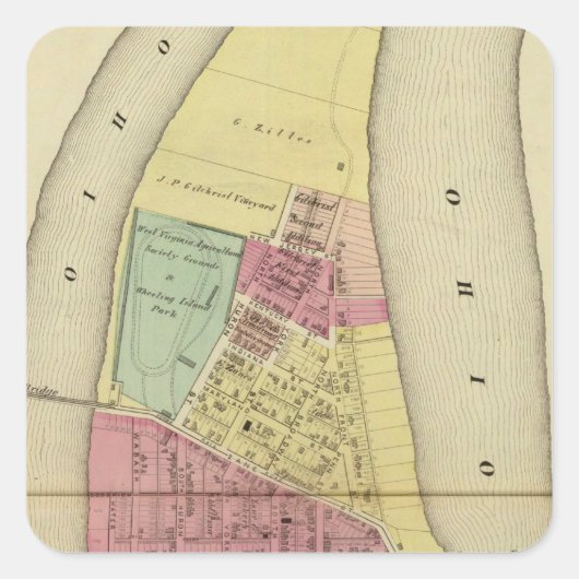 Sticker Carré Île de Wheel (Devant)