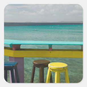 Sticker Carré Îles ABC, BONAIRE, Kralendijk : Vue sur l'océan