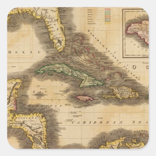 Sticker Carré Îles de l'Ouest (Devant)