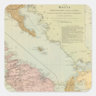 Sticker Carré Îles ioniennes, Malte