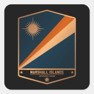 Sticker Carré Îles Marshall