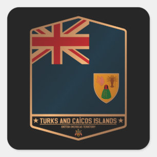 Sticker Carré Îles Turques et Caïques