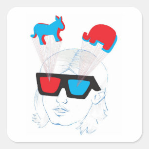 Sticker Carré Illusion optique