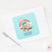 Sticker Carré Illustration amusante activée en mode fentes (Enveloppe)