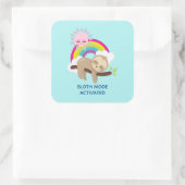 Sticker Carré Illustration amusante activée en mode fentes (Sac)