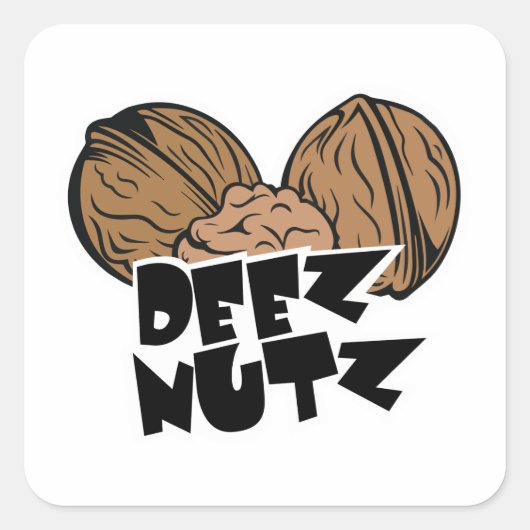 Sticker Carré Illustration amusante de Deez Nutz (Devant)