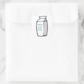 Sticker Carré Illustration Carton de lait de vache laitière cuit (Sac)