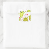 Sticker Carré Illustration de la grenouille mûre (Sac)