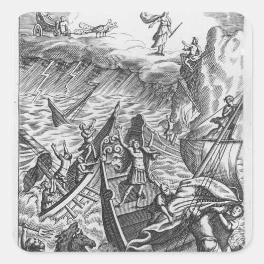 Sticker Carré Illustration de 'L'Aeneid' par Virgil (Devant)