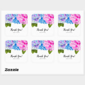 Sticker Carré Illustration de l'aquarelle Hydrangeas | MARIAGE (Feuille)
