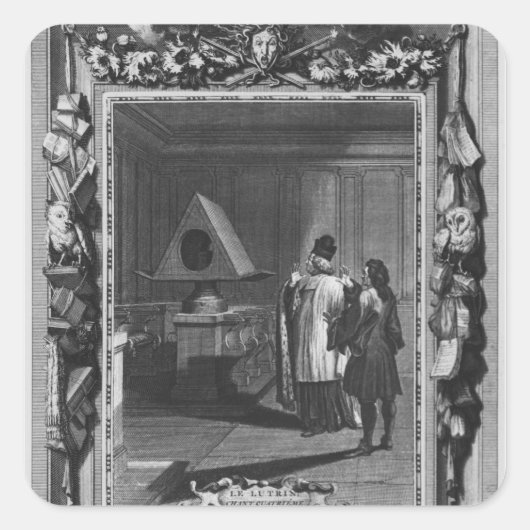 Sticker Carré Illustration de "Le Lutrin" par Nicolas (Devant)