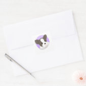 Sticker Carré Illustration de mignon chien (Enveloppe)