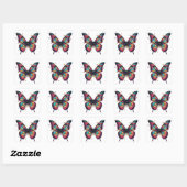 Sticker Carré Illustration de papillon coloré (Feuille)