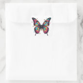 Sticker Carré Illustration de papillon coloré (Sac)